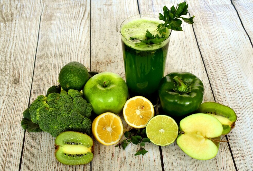 green fruit and vegetables